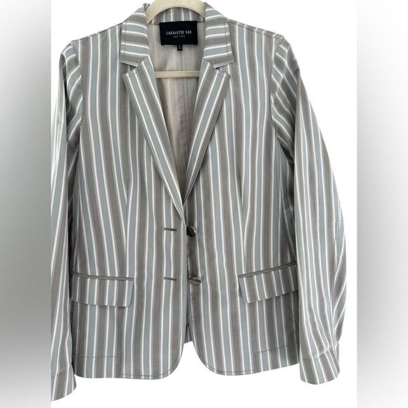 Lafayette 148 New York Vangie Striped Blazer - Picture 6 of 9